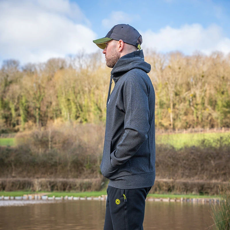 Matrix Charcoal Marl Zip Hoodies